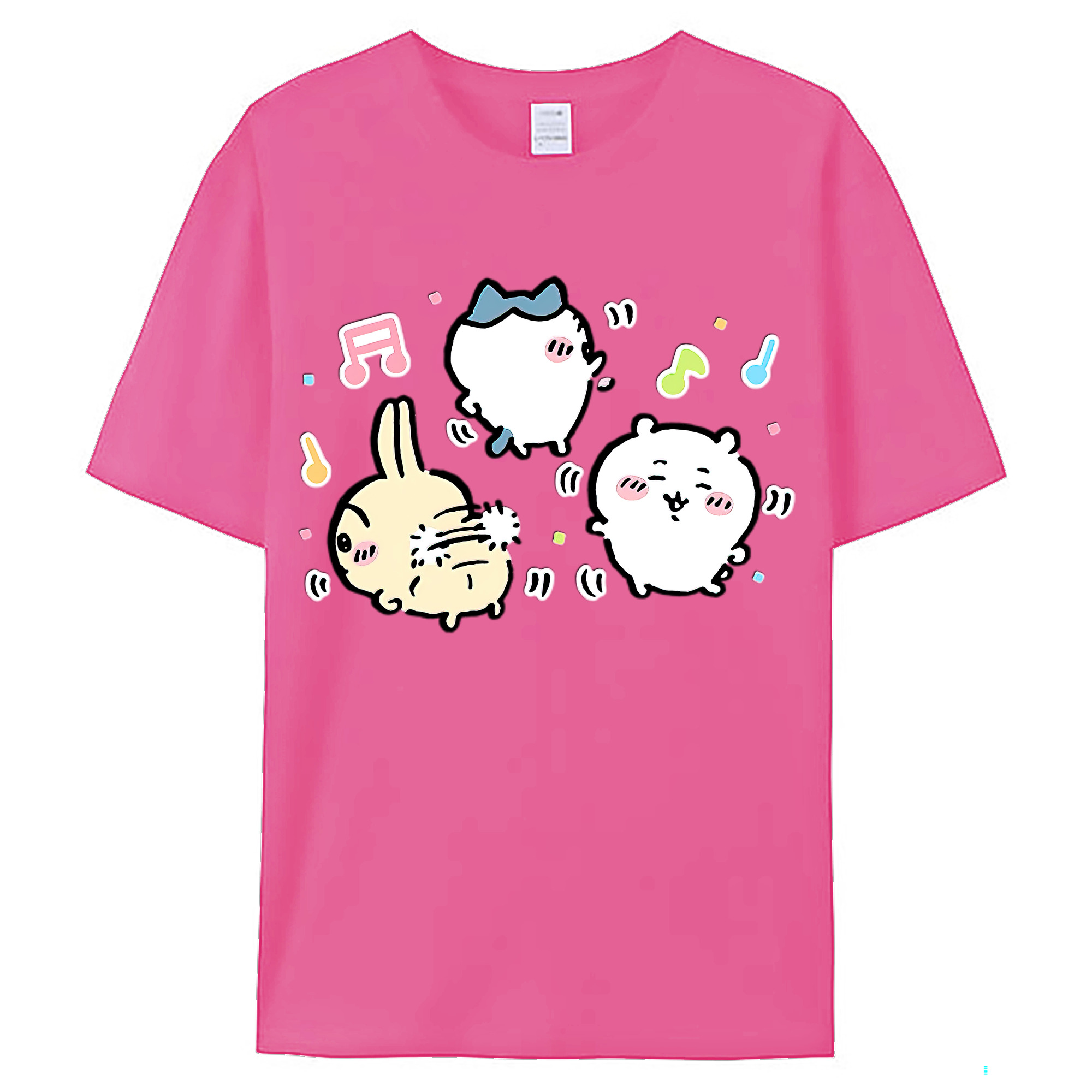 （画像用） ちいかわ うさぎ Chii-kawa usagi レディースカジュアルプリントTシャツ（綿100％）